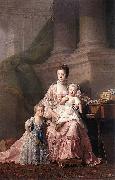 Allan Ramsay Charlotte of Mecklenburg-Strelitz with two of her children china oil painting artist